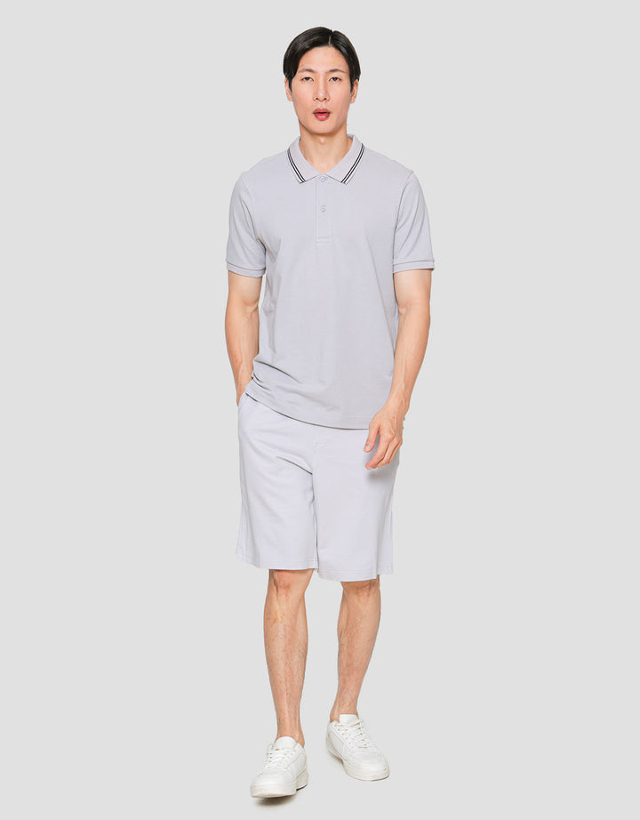 Suko Solid Knit Kaos Polo Pria