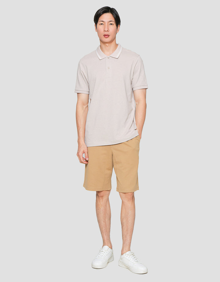 Suko Solid Knit Kaos Polo Pria
