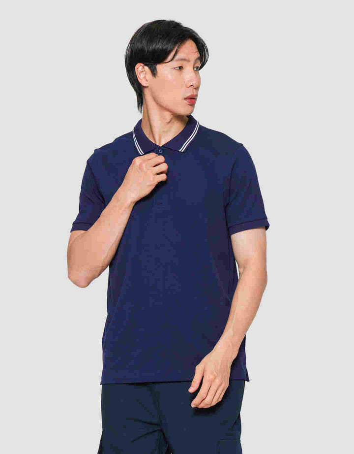 Suko Solid Knit Kaos Polo Pria