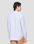 Suko Mandarin Collar Linen Sheer Kerah Tegak Kemeja Pria