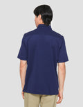 Suko Polo Solid Full Button Kemeja Lengan Pendek Pria