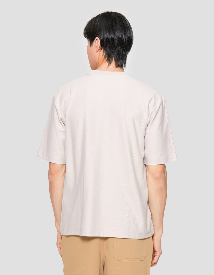 Suko Oversized Pocket Textured Round Collar Men's Short Sleeve T-Shirt