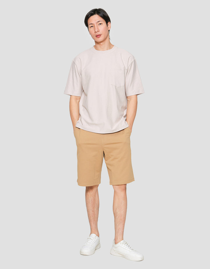 Suko Oversized Pocket Textured Round Collar Men's Short Sleeve T-Shirt