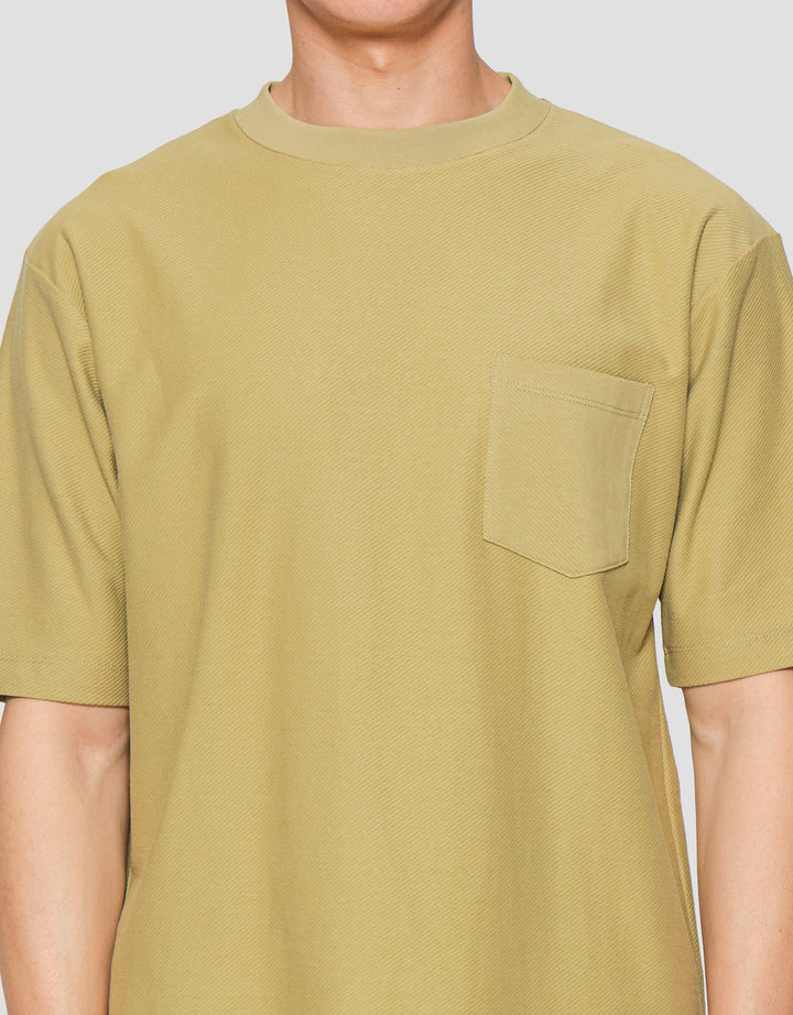 Suko Oversized Pocket Textured Round Collar Men's Short Sleeve T-Shirt