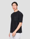 Suko Oversized Pocket Textured Round Collar Men's Short Sleeve T-Shirt
