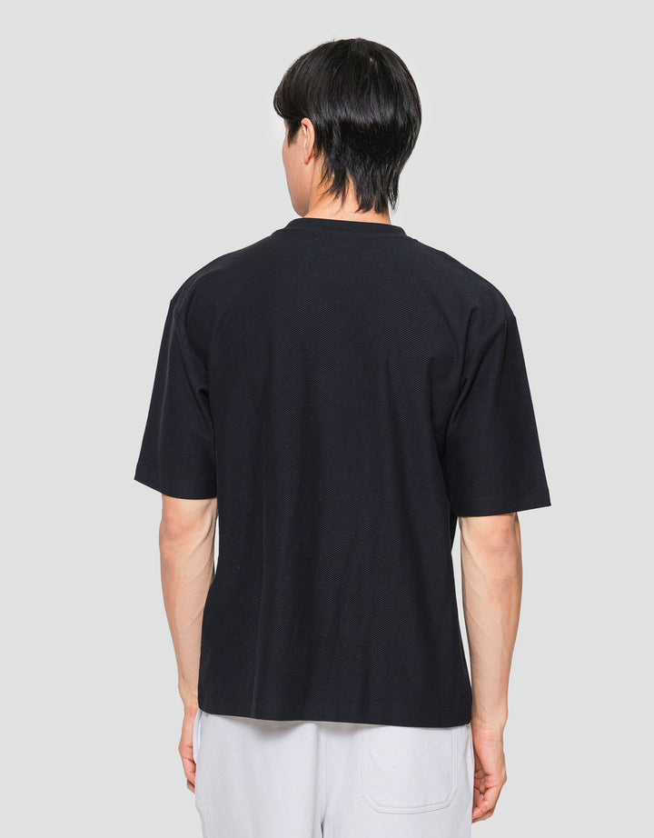 Suko Oversized Pocket Textured Round Collar Men's Short Sleeve T-Shirt
