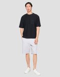 Suko Oversized Pocket Textured Round Collar Men's Short Sleeve T-Shirt
