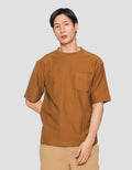 Suko Oversized Pocket Textured Round Collar Men's Short Sleeve T-Shirt