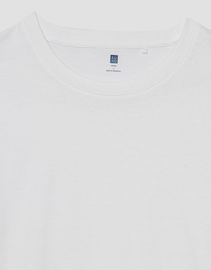 Suko Supima Katun Kerah Bulat Lengan Pendek Kaos Pria