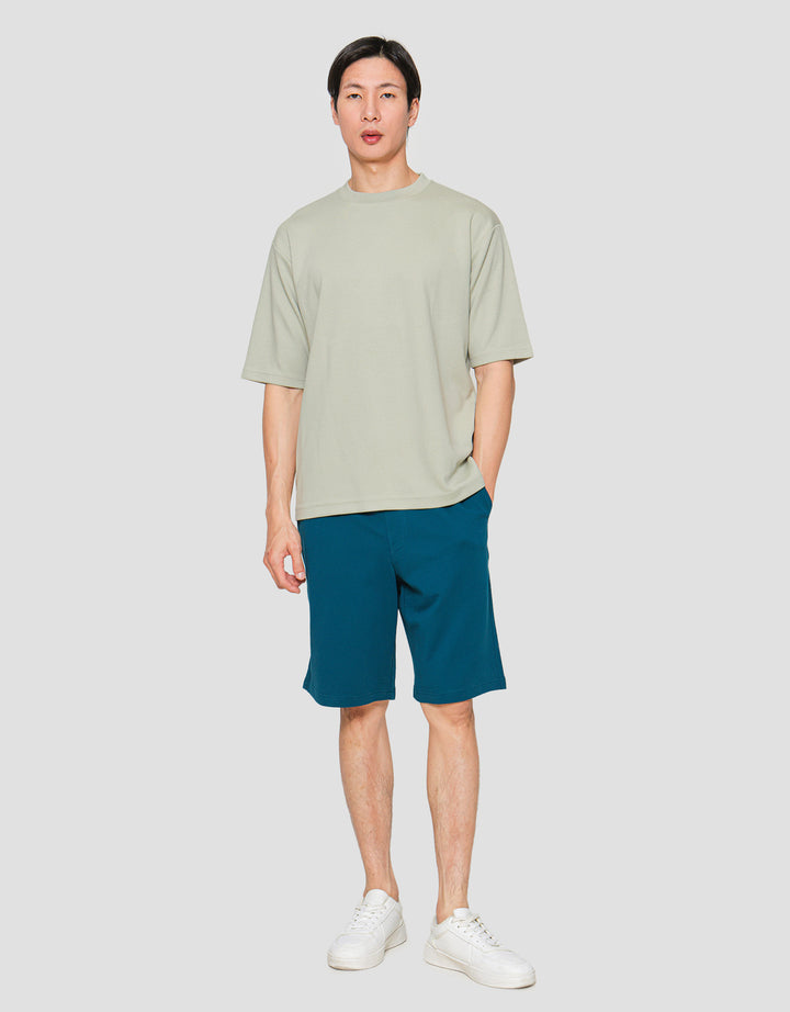 SUKO QUICK DRY KERAH BULAT LENGAN PENDEK KAOS OVERSIZE PRIA