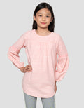 Cardinal Kids Girl Ruffle Lace Puff Blouse Anak Perempuan