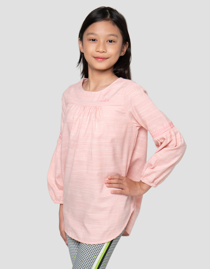 Cardinal Kids Girl Ruffle Lace Puff Blouse Anak Perempuan