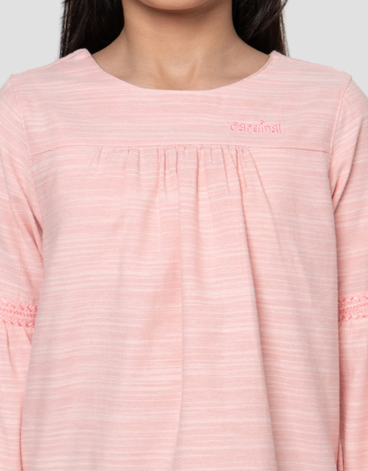 Cardinal Kids Girl Ruffle Lace Puff Blouse Anak Perempuan