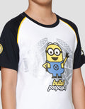 Character Minions Raglan Print Kaos Anak Laki-laki