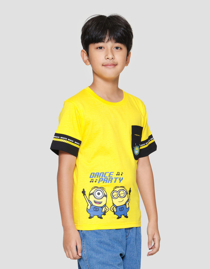 Character Minions Dance Lis Lgn Print Kaos Anak Laki-laki