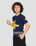 Character Pokemon Smile Logo Kaos Lengan Pendek Anak Laki-laki