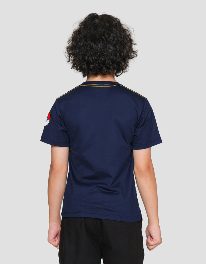 Character Pokemon Smile Logo Kaos Lengan Pendek Anak Laki-laki