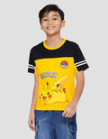 Character Pokemon Pikachu Cut Sewn  Kaos Lengan Pendek Anak Laki-laki