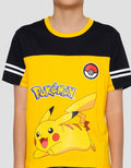 Character Pokemon Pikachu Cut Sewn  Kaos Lengan Pendek Anak Laki-laki