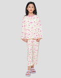 Nevada Print Bunny Flower Pajamas Set for Girls