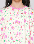 Nevada Print Bunny Flower Piyama Set Anak Perempuan