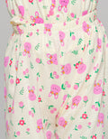 Nevada Print Bunny Flower Piyama Set Anak Perempuan