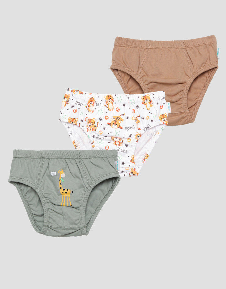 Little M Pack Of 3 Big Animal Celana Dalam Anak Laki-laki