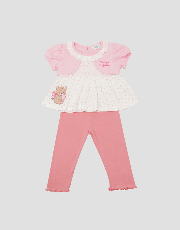 Little M Bear Vals Girls Clothing Set