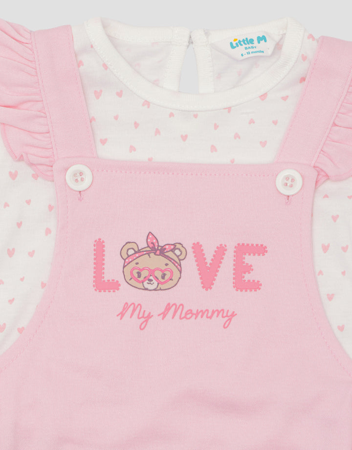 Little M Love Bear Overall Newborn