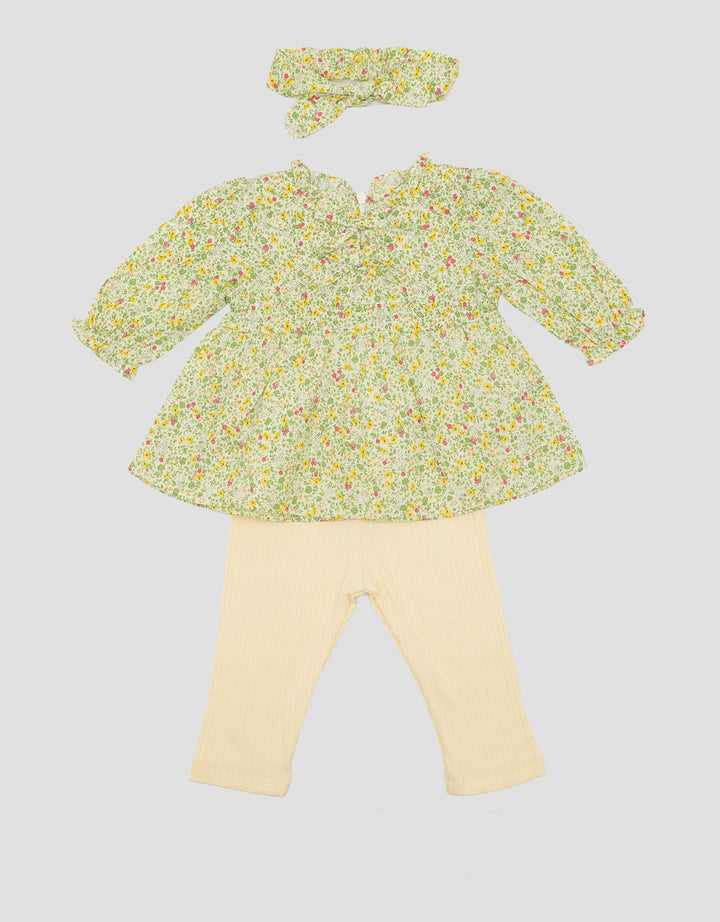 Little M Flower Drop Set Pakaian Anak Perempuan