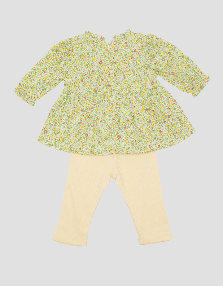 Little M Flower Drop Set Pakaian Anak Perempuan