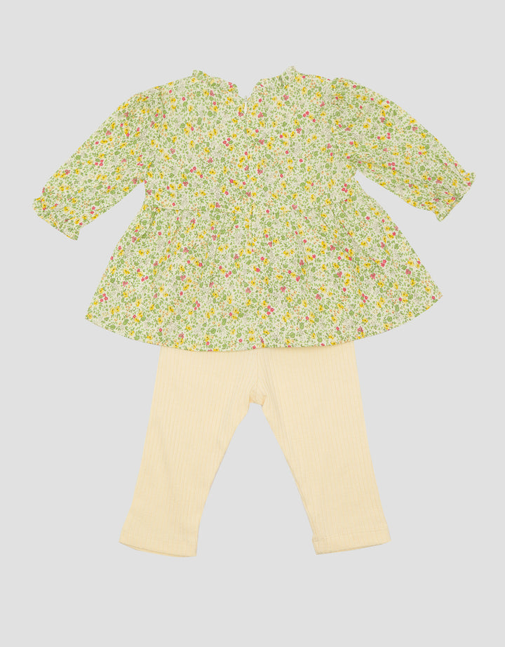 Little M Flower Drop Set Pakaian Anak Perempuan