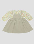 Little M Floral Overall Dress for Girls