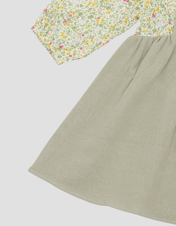 Little M Floral Overall Dress for Girls