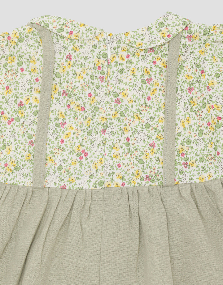 Little M Floral Overall Dress for Girls