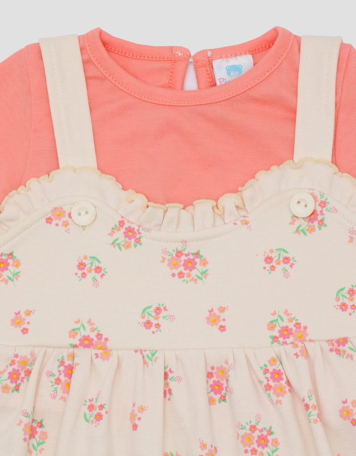 Pipiniko Flower Overall Dress Anak Perempuan