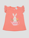 Pipiniko Fashion Bunny Kaos Lengan Pendek Anak Perempuan