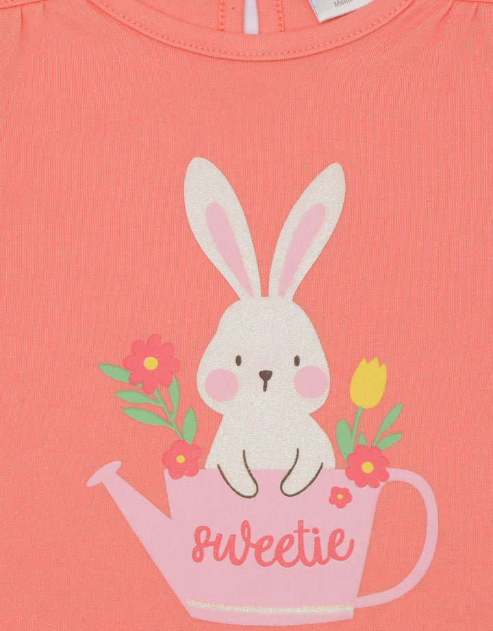 Pipiniko Fashion Bunny Girls Short Sleeve T-shirt