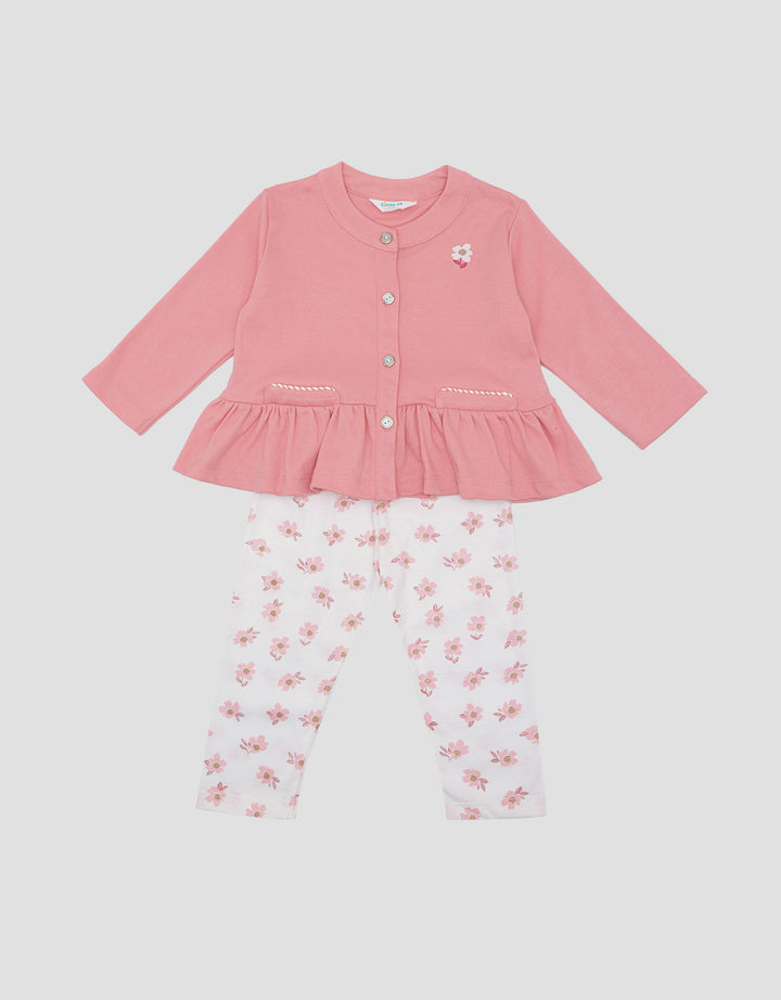 Little M Fake Pocket Legging Pakaian Setelan Anak Bayi Perempuan