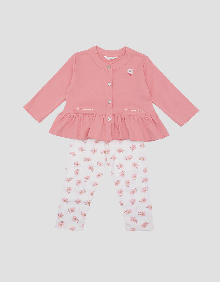 Little M Fake Pocket Legging Pakaian Setelan Anak Bayi Perempuan