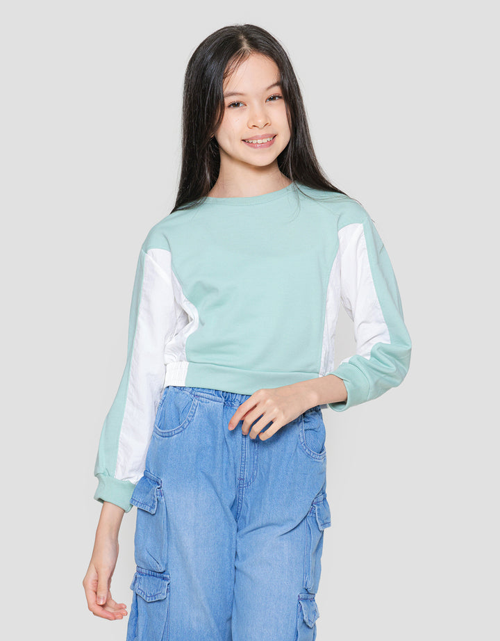 Aero Crop Komb Parasut Sweater Anak Perempuan