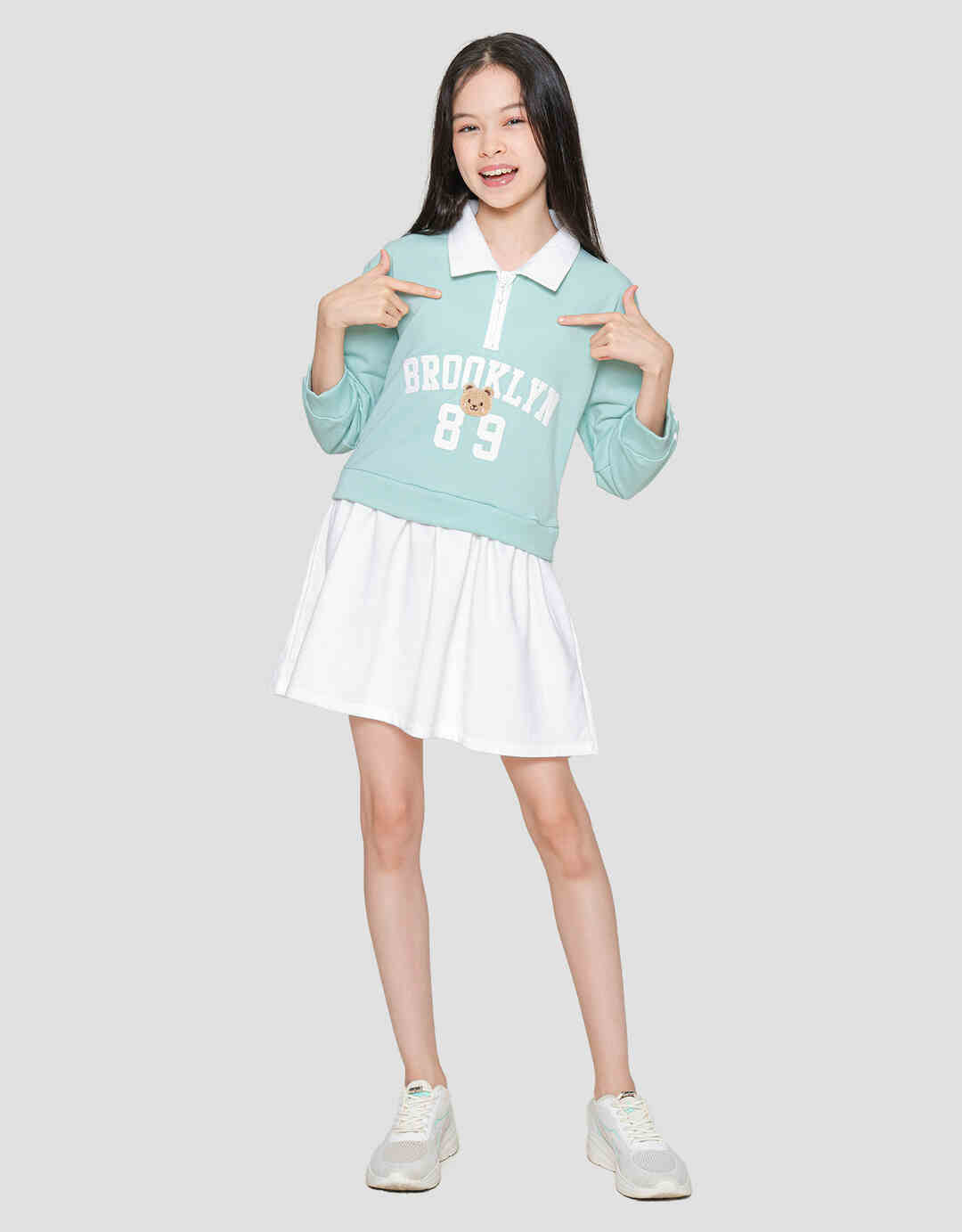Nevada Varsity Collar Brooklyn Midi Dress Girls