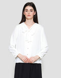Connexion Sailor Ribbon Blouse Lengan Panjang Wanita