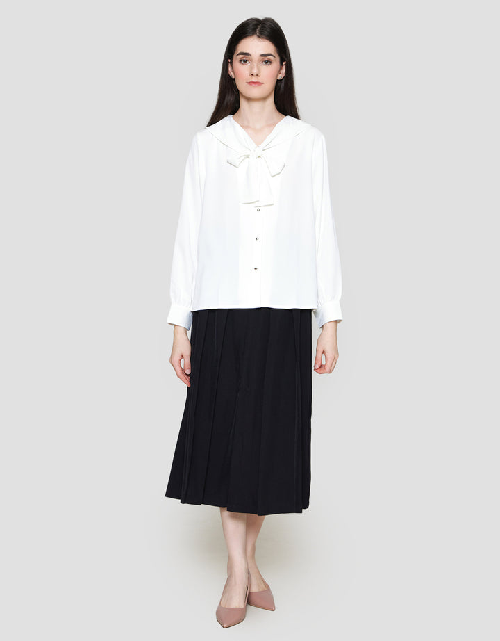 Connexion Sailor Ribbon Blouse Lengan Panjang Wanita