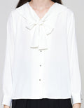 Connexion Sailor Ribbon Blouse Lengan Panjang Wanita