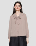Connexion Sailor Ribbon Blouse Lengan Panjang Wanita