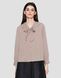 Connexion Sailor Ribbon Blouse Lengan Panjang Wanita