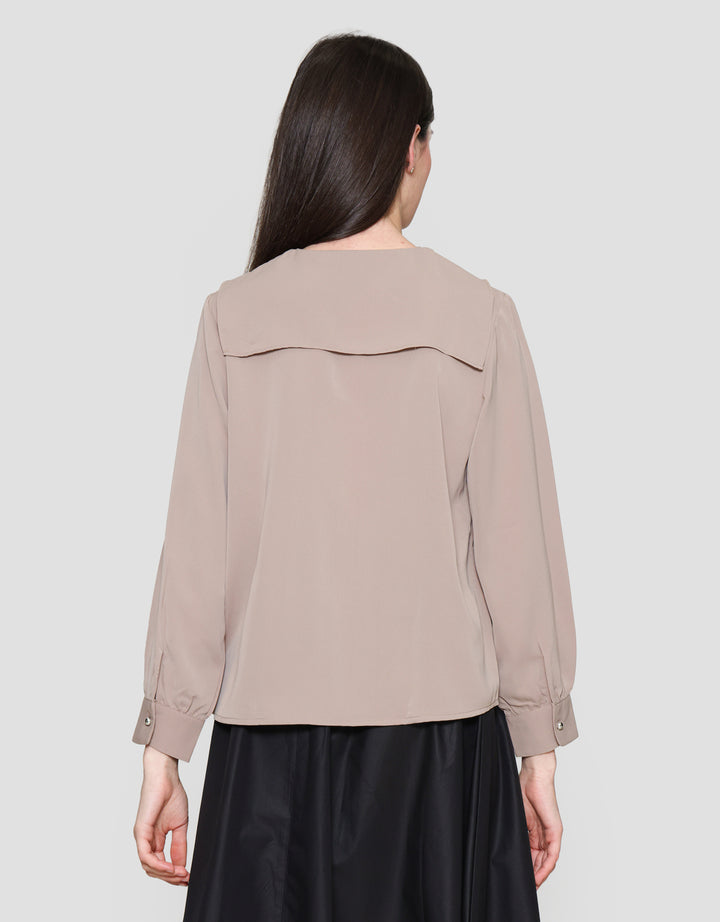 Connexion Sailor Ribbon Blouse Lengan Panjang Wanita