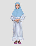 Sweet Miss Twinning Print Flower With Hijab Maxi Dress for Girls