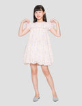 Sweet Miss Casual Balon Print Kotak Midi Dress Anak Perempuan